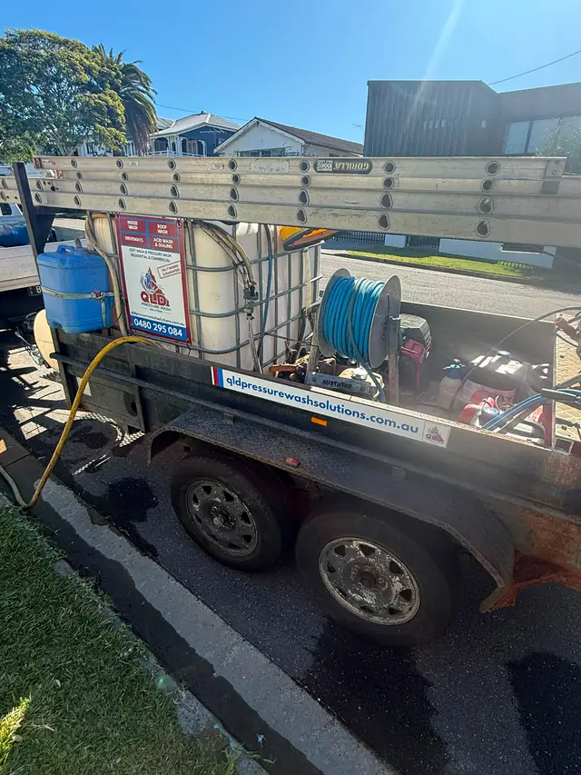 QLD Pressure Wash Solutions ute ready for a Brisbane exterior cleaning job