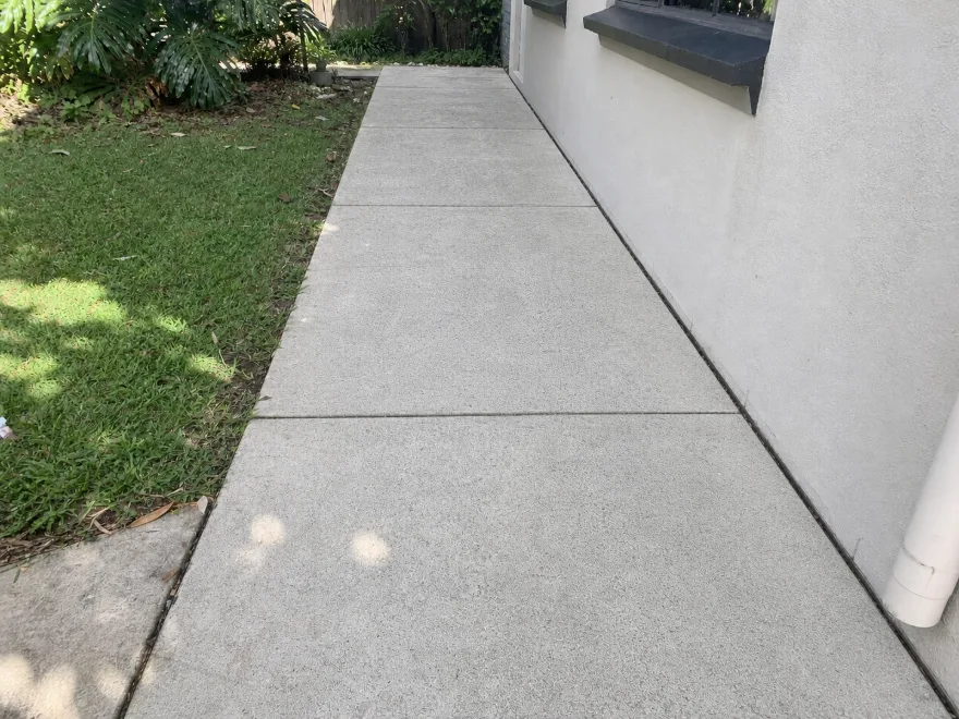 Concrete surface after deep cleaning, oil and mould cleared